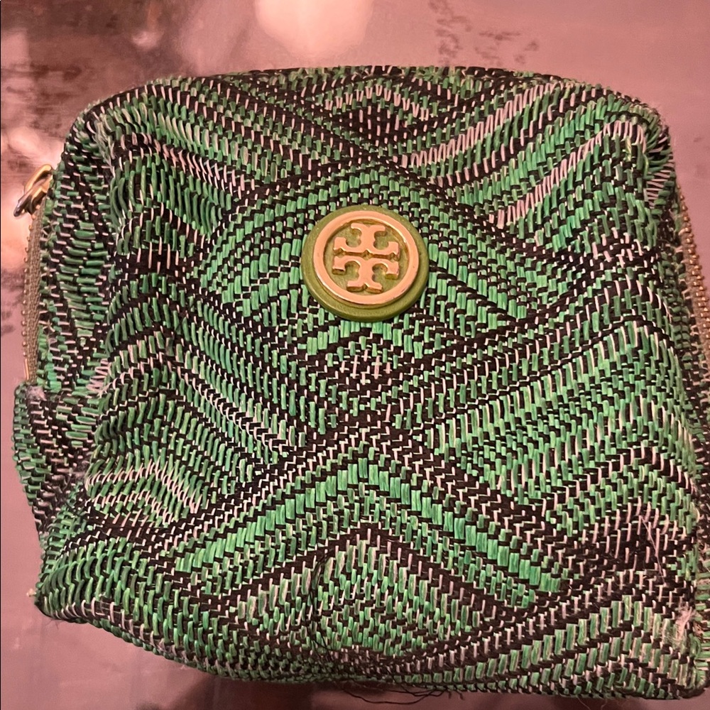 Tory Burch cosmetic bag, leather